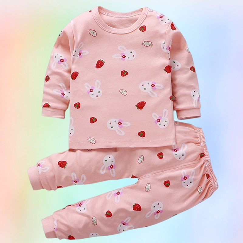 PIJAMA CORAZONCITOS PARA NIÑAS Y BEBE S 100% ALGODON - 3