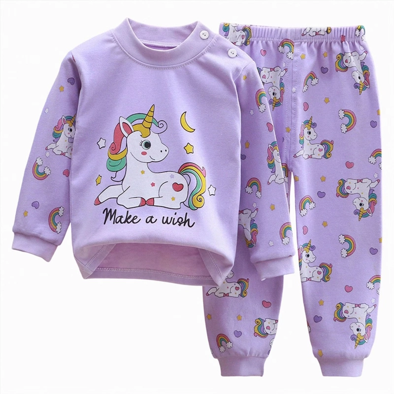 PIJAMA UNICORNIO MORADO PARA NIÑAS Y BEBE S 100% ALGODON - 3