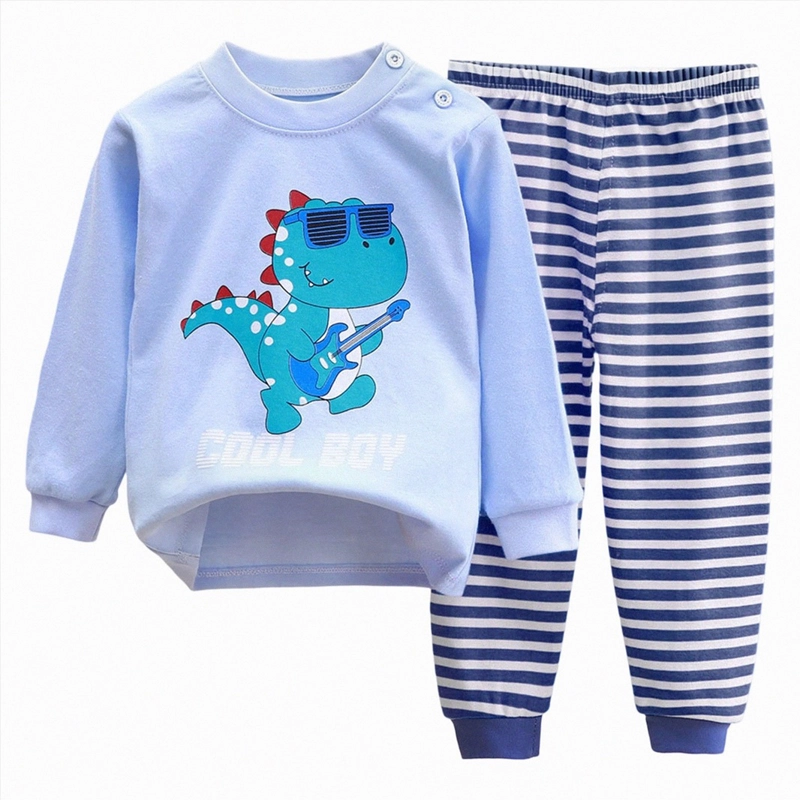 PIJAMA DINOSAURIO CON LENTES PARA NIÑOS Y BEBE S 100% ALGODON - 1