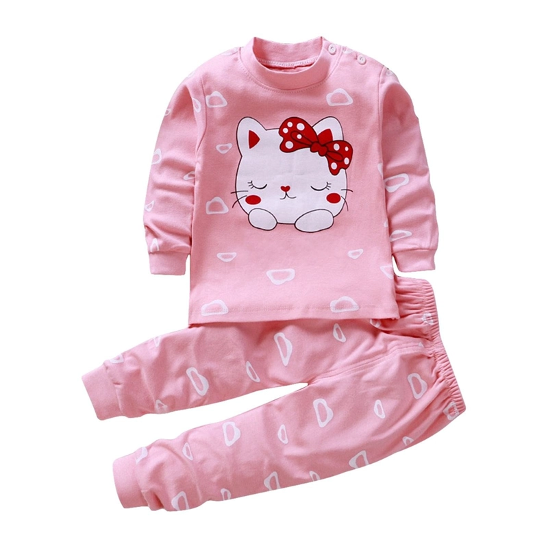 PIJAMA GATITA PARA NIÑAS Y BEBE S 100% ALGODON - 1