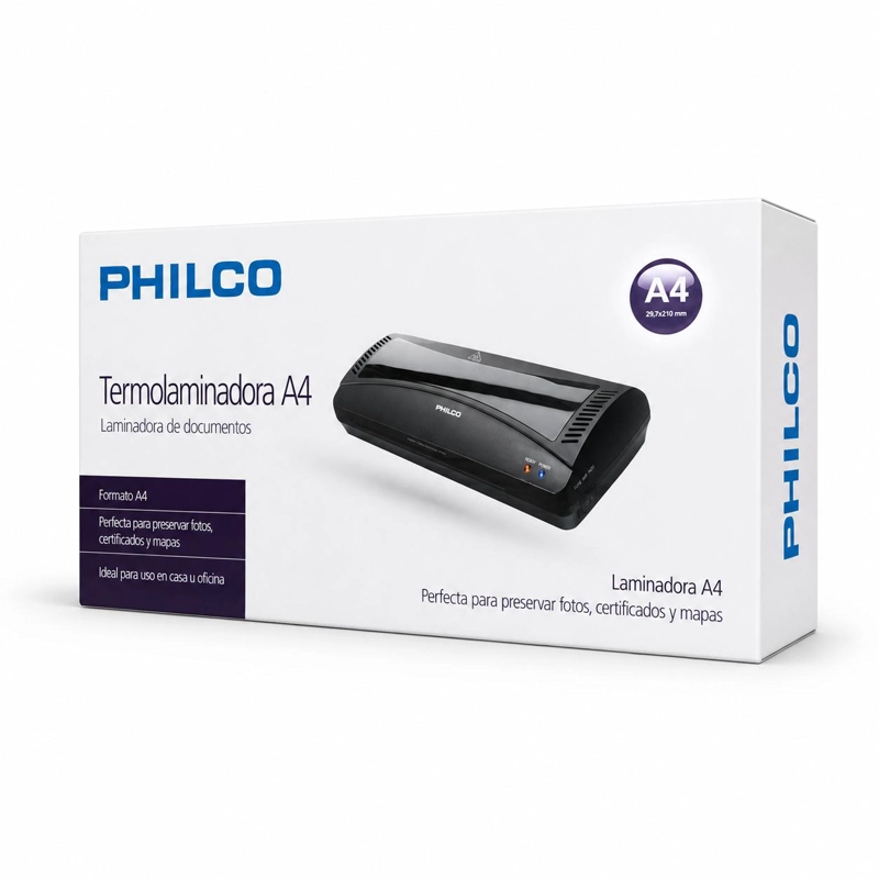 TERMOLAMINADORA PROFESIONAL PHILCO TAMAÑO OFICIO CARTA 3223 TAMAÑO A4 - 7