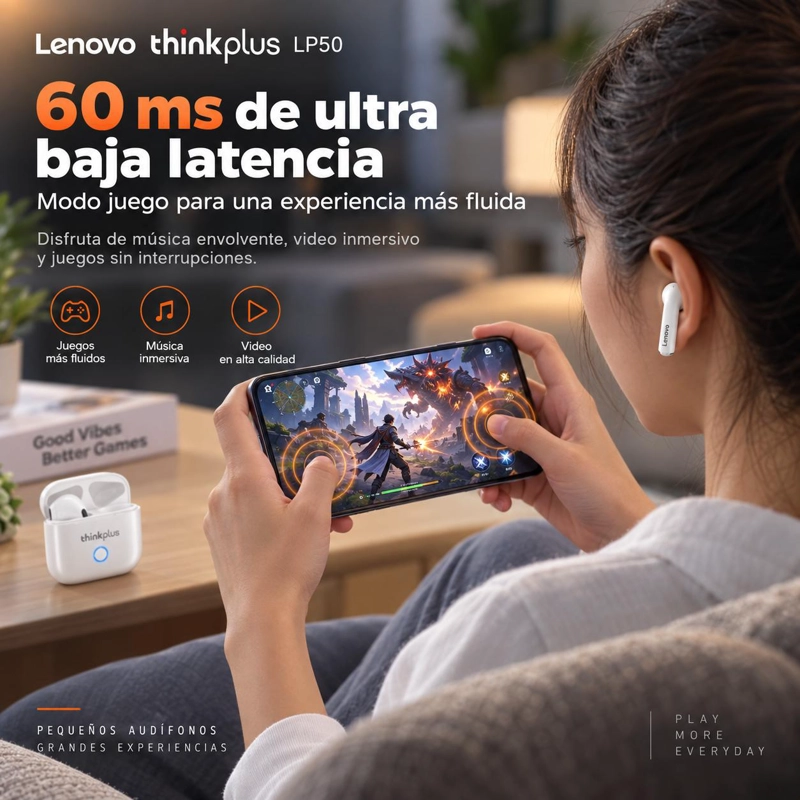 AUDÍFONOS TECMASTER TRUE WIRELESS TM-300519 EARBUDS MINI AIRPRO TOUCH BLUETOOTH - 9