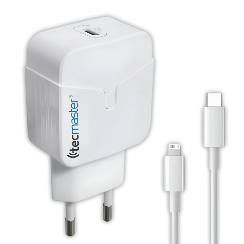 CARGADOR PARA IPHONE DE CARGA RAPIDA CON CABLE LIGHTNING SEC - 5