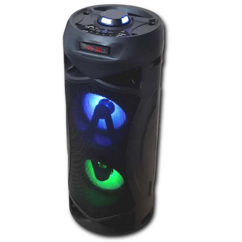 PARLANTE BLUETOOTH FUJITEL PORTÁTIL RECARGABLE CON 3220 LED - 6