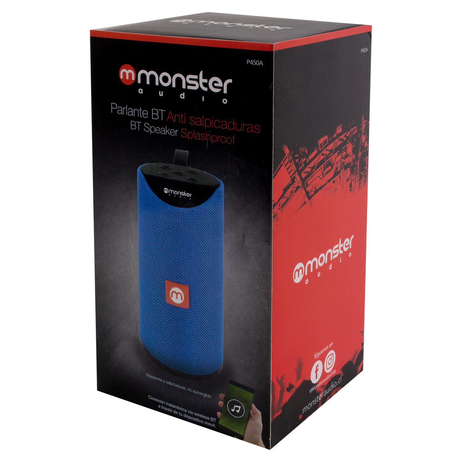 PARLANTE BLUETOOTH MONSTER AUDIO P450 PORTÁTIL WATERPROOF AZUL - 8