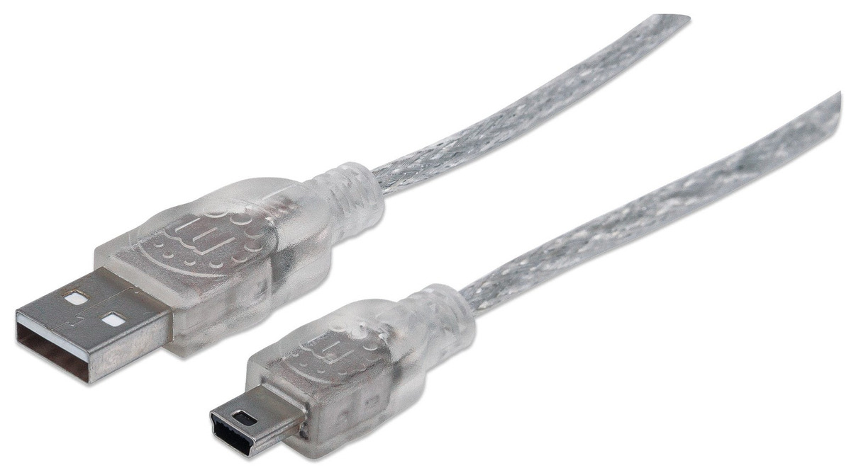 CABLE DE DATOS MINI USB PROFESIONAL 1.8M MANHATTAN 5PINES V3 - 4