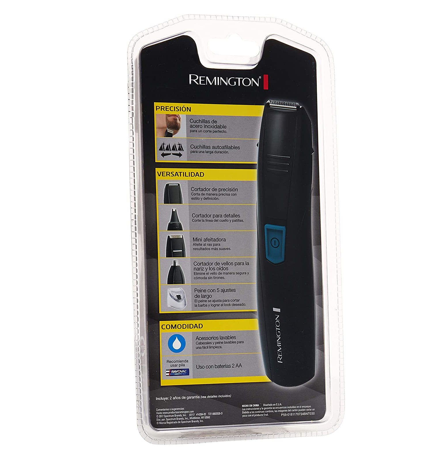 KIT CORTADOR DE BELLO FACIAL REMINGTON 5X1 PG-181 MULTIUSOS - 8