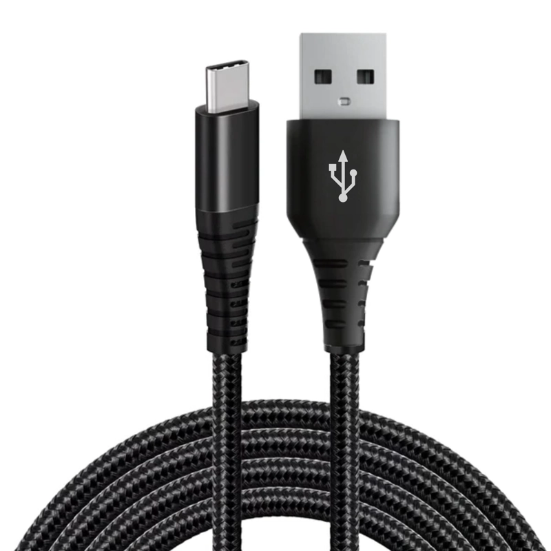CABLE DE DATOS USB-C A USB-A MULTIPLATAFORMAS 2.5 METROS 3A - 3