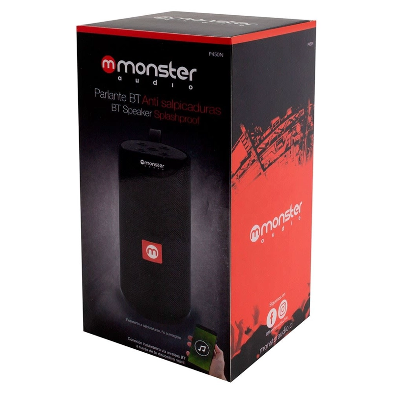 PARLANTE BLUETOOTH MONSTER AUDIO P450 PORTÁTIL WATERPROOF NEGRO - 9