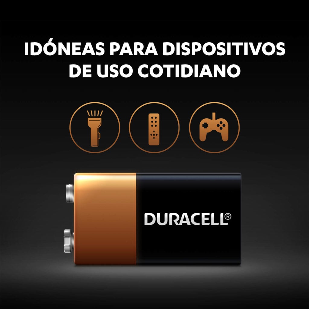 BATERIA DURACELL DE 9V DE LARGA DURACION - 2