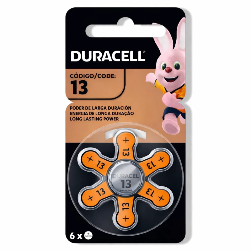 PILA DURACELL 13 DE AUDIOLOGIA DE LARGA DURACION (PACK DE 6) - 8