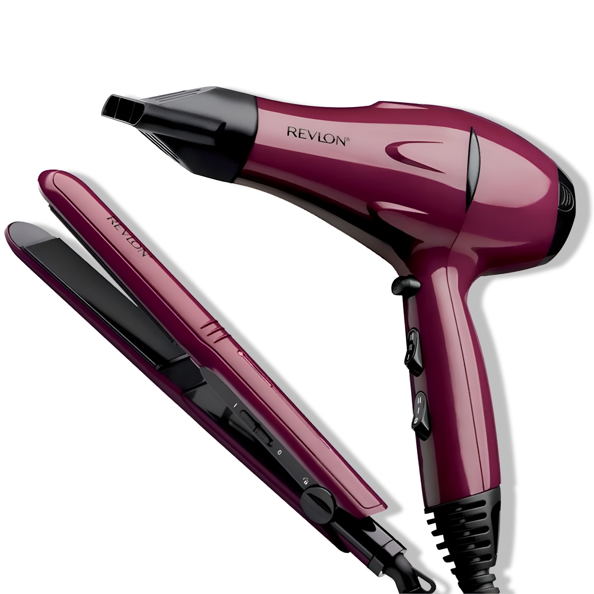 KIT SECADOR DE CABELLO REVLON RVBDR5230LA2 2000 W + ALISADOR PREMIUM PACK CERAMIC - 1