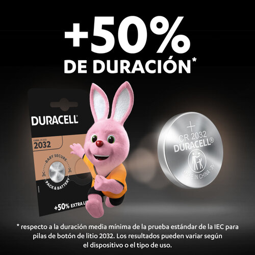PILA DURACELL ESPECIAL 2032 LITHIUM BATTERY 3V LONG LIFE - 3