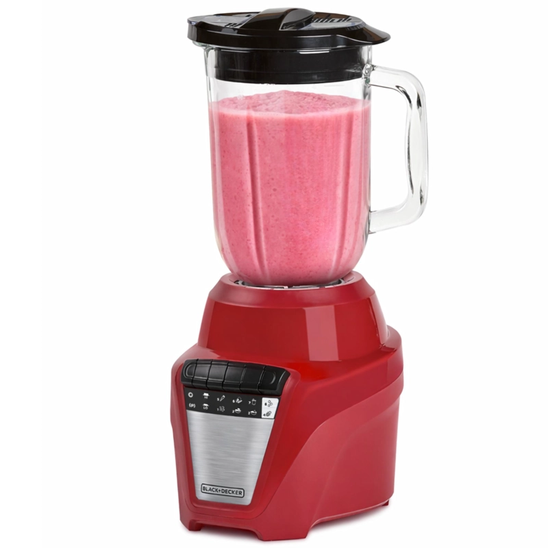 LICUADORA BLACK & DECKER VIDRIO 550W 1.25L BLBD210GR-CL ROJO - 1