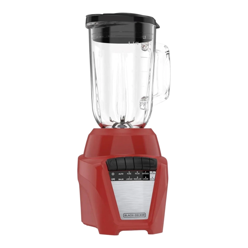 LICUADORA BLACK & DECKER VIDRIO 550W 1.25L BLBD210GR-CL ROJO - 3