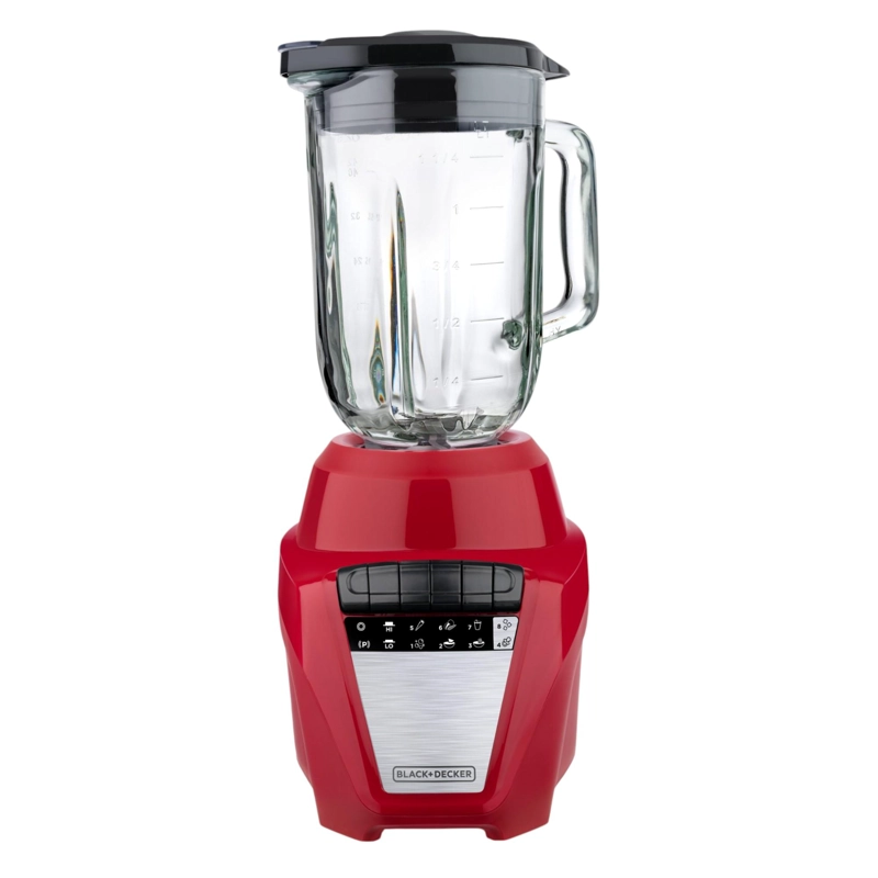 LICUADORA BLACK & DECKER VIDRIO 550W 1.25L BLBD210GR-CL ROJO - 8