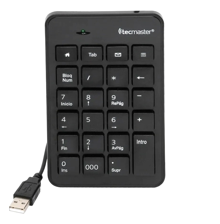 TECLADO TECMASTER TM-100504 NUMÉRICO USB PROFESIONAL TECLAS PLANAS - 2