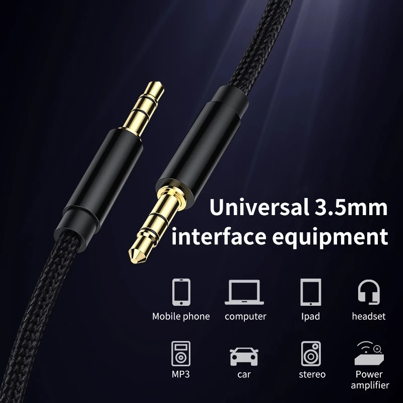CABLE DE AUDIO PREMIUM 1X1 ACORDONADO CON TEXTIL 1.8M HIFI - 3