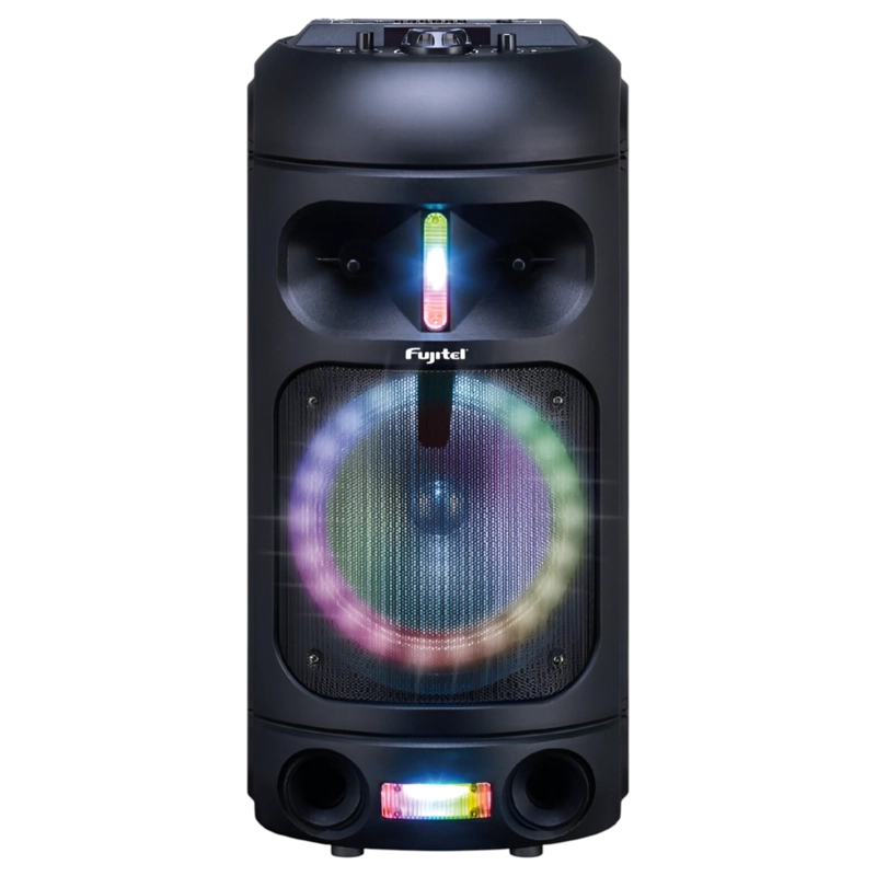 PARLANTE KARAOKE BT RGB CON MICROFONO RECARGABLE FUJITEL 802 - 1