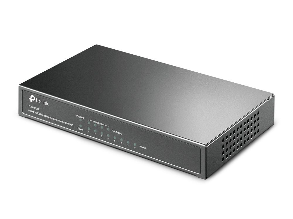 SWITCH TP-LINK TL-SF1008P 4 PUERTOS POE + 4 PUERTOS ESTANDAR - 4
