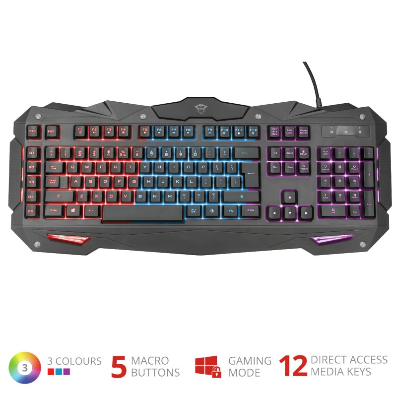 TECLADO GAMER UNIVERSAL TRUST GXT 840 MYRA ANTI-GHOSTING MULTIPLATAFORMAS - 7