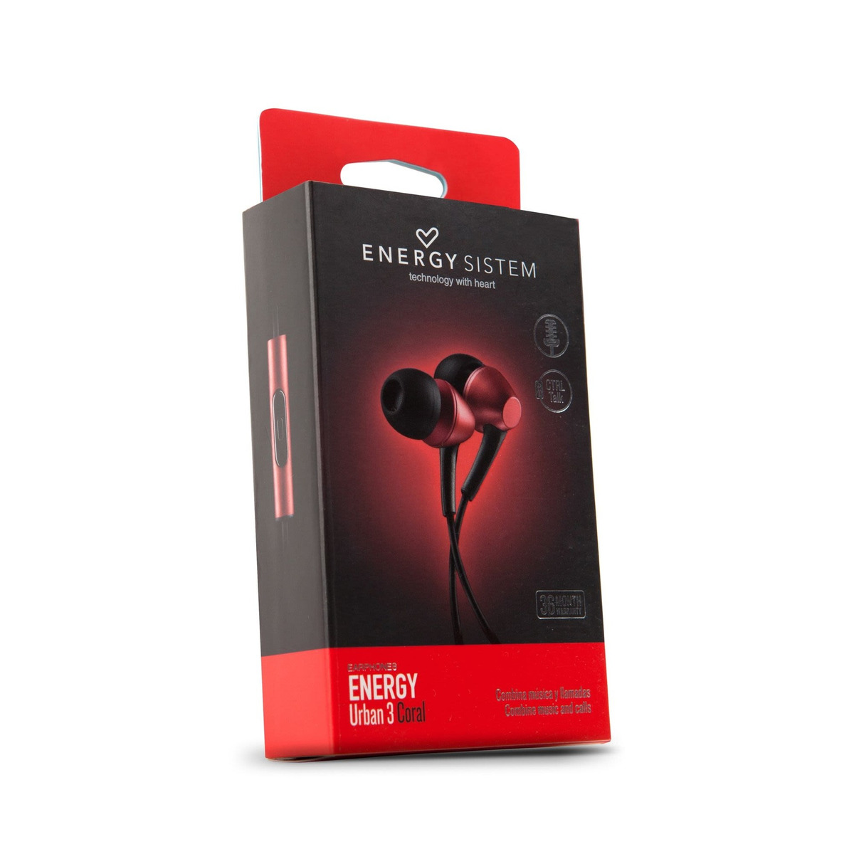 AUDÍFONOS ENERGY SISTEM URBAN 3 TITANIUM ROJO MICRÓFONO - 5