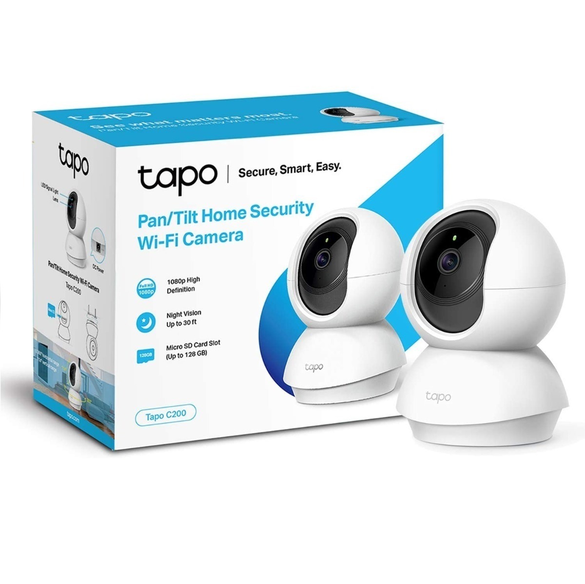 CÁMARA TP-LINK WIFI ROTATORIA TAPO 1080P FULL HD C200 ROBOT - 5