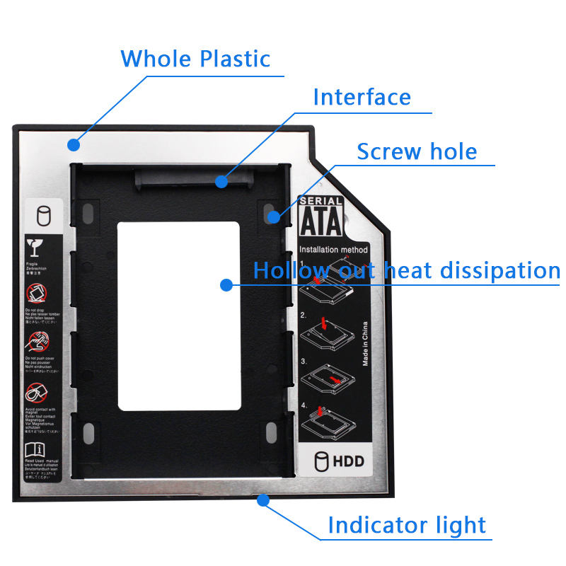 DISCO SSD TECMASTER CADDY O HDD 2.5' SATA 9.5MM HIGH SPEED TM-600501 - 6