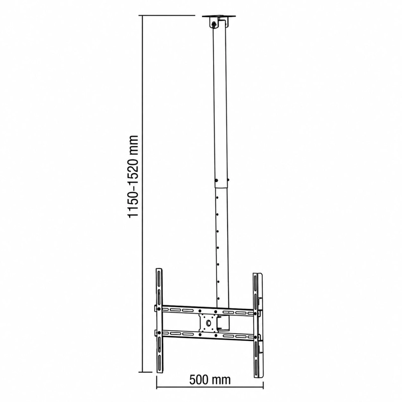 SOPORTE DE TV PARA TECHO GIRATORIO AJUSTABLE 80' MAX - 6