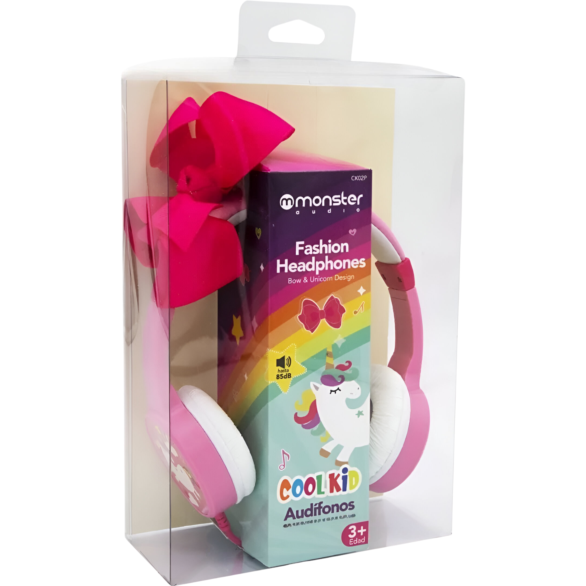 AUDÍFONOS MONSTER AUDIO CK02P UNICORNIO INFANTIL ROSADO - 4