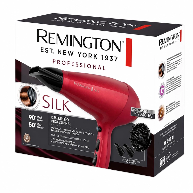 SECADOR DE CABELLO PROFESSIONAL SILK REMINGTON AC9096 2400W - 8
