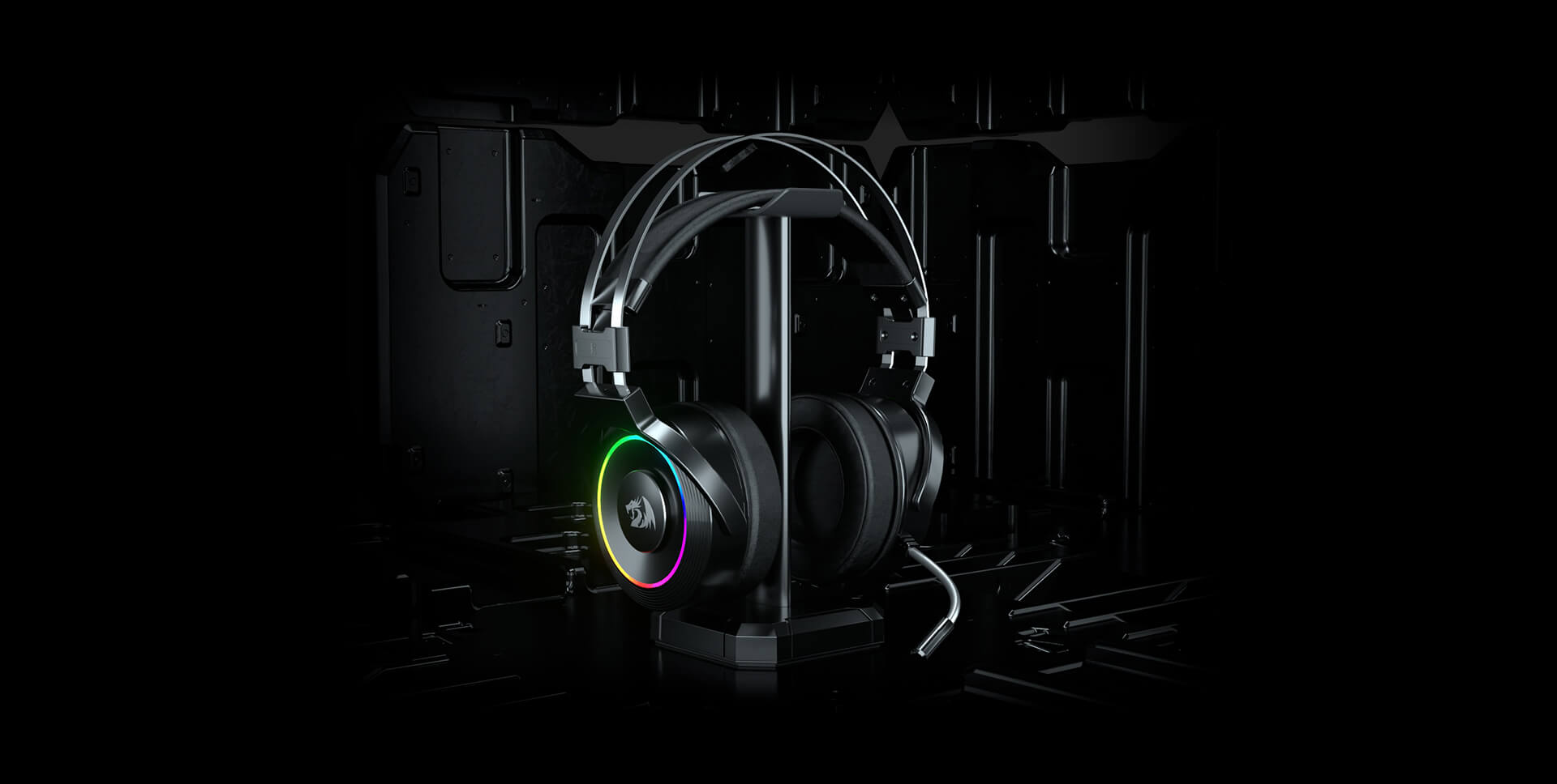 AUDÍFONOS REDRAGON H320BLACK USB LAMIA AUDIO 7.1 INCLUYE SOPORTE - 8