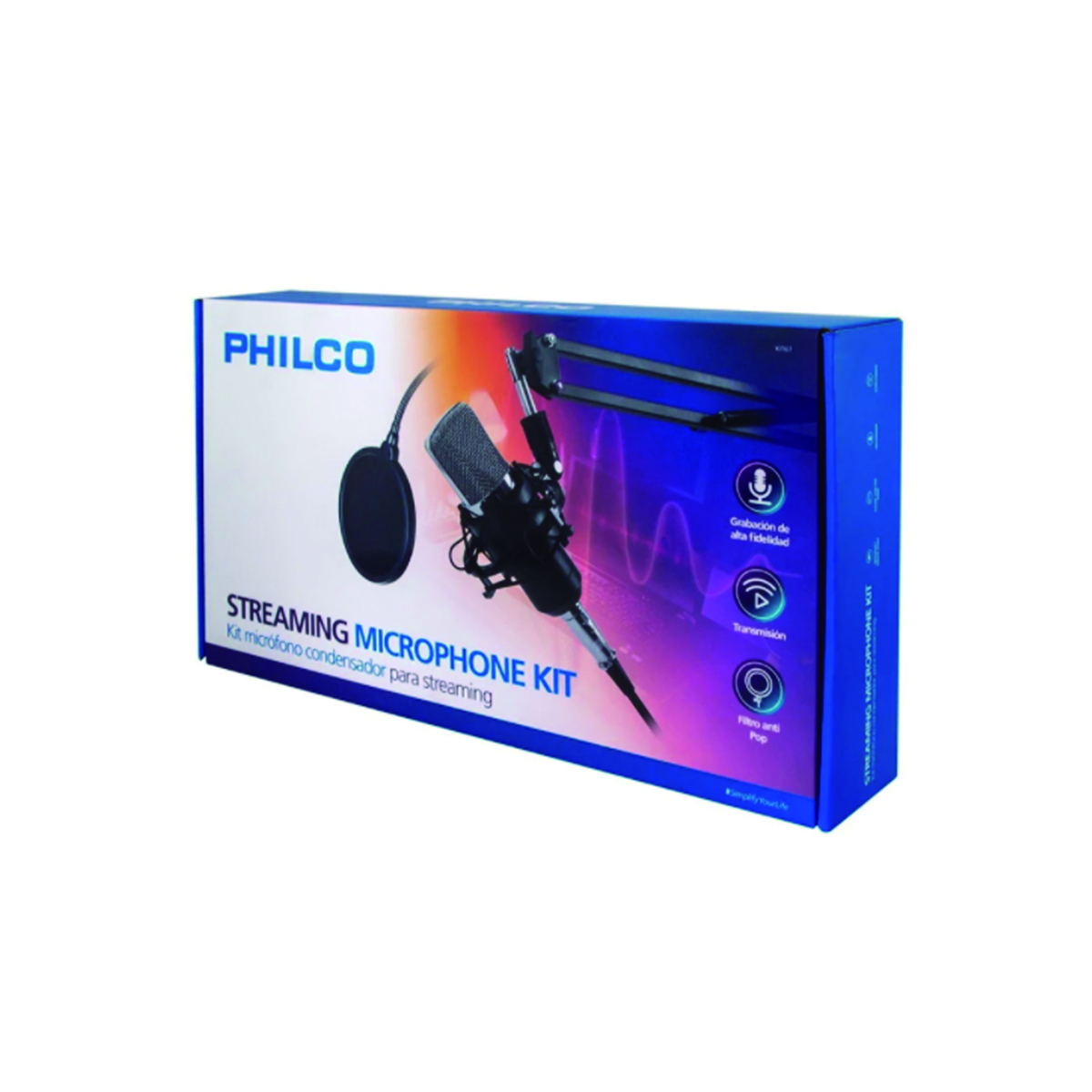 KIT MICROFONO PHILCO CONDENSADOR DE STREAMING PRO KIT67 - 2