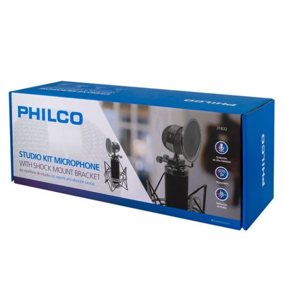 MICROFONO PHILCO 31832 CONDENSADOR DE ESTUDIO PROFESIONAL - 5