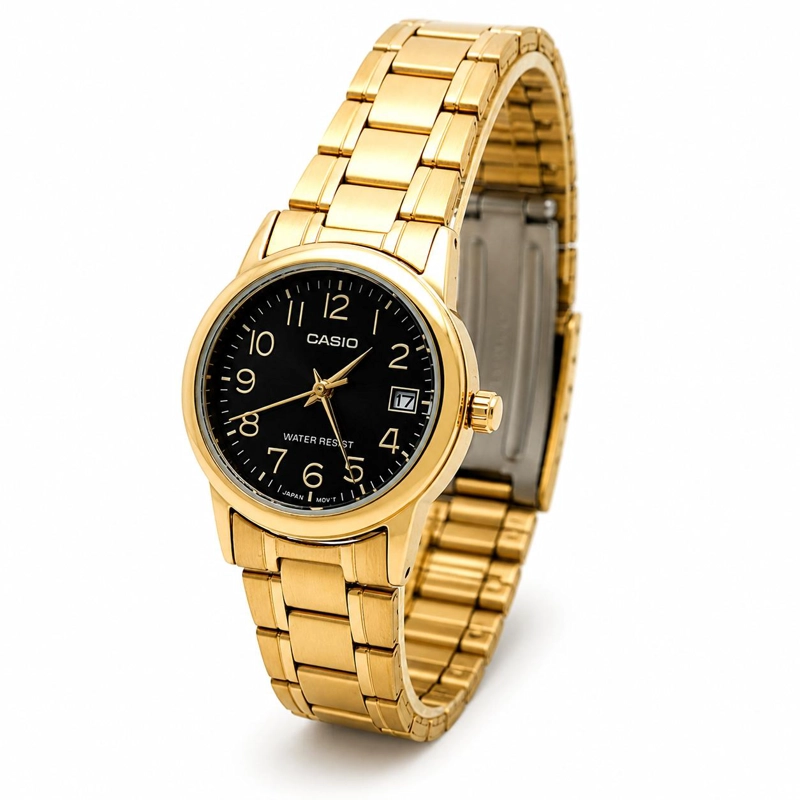 RELOJ CASIO MUJER CUARZO LTPV002G1BUDF GOLD - 1