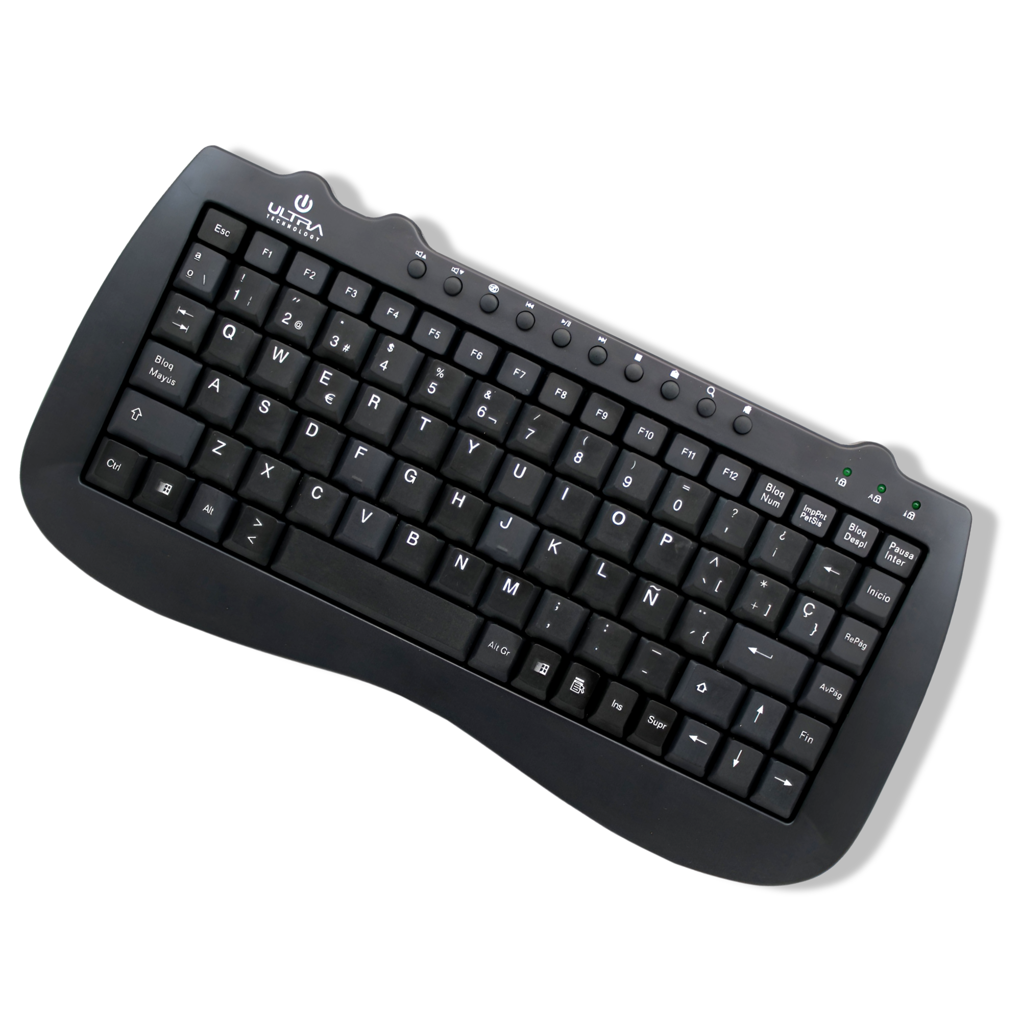 MINI TECLADO USB MULTIMEDIA ULTRA COMPACTO  K115U - 2