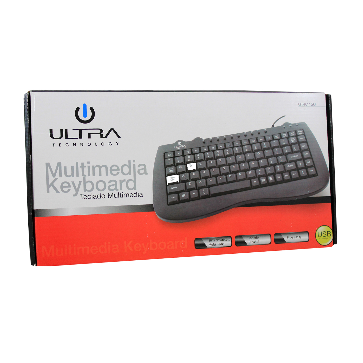 MINI TECLADO USB MULTIMEDIA ULTRA COMPACTO  K115U - 4