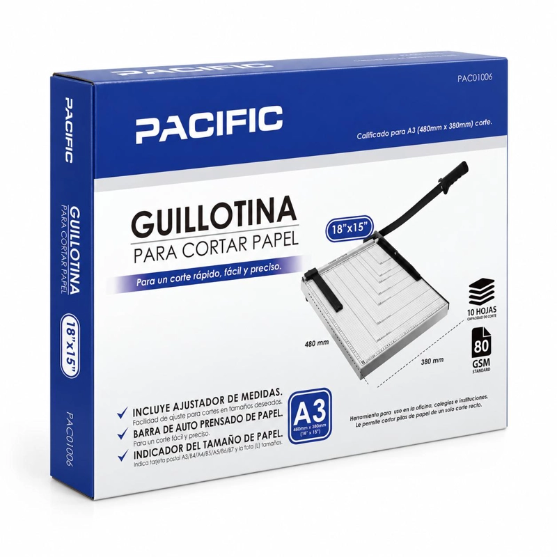 GUILLOTINA PACIFIC COLOR PROFESIONAL AUTO AFILABLE XXL 480MM X 380MM 11006 - 6