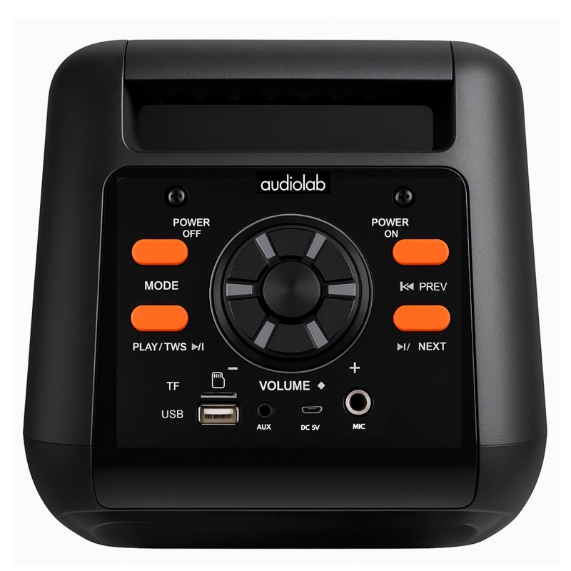 PARLANTE BLUETOOTH AUDIOLAB 805 KARAOKE RGB CON MICRÓFONO INALÁMBRICO - 3