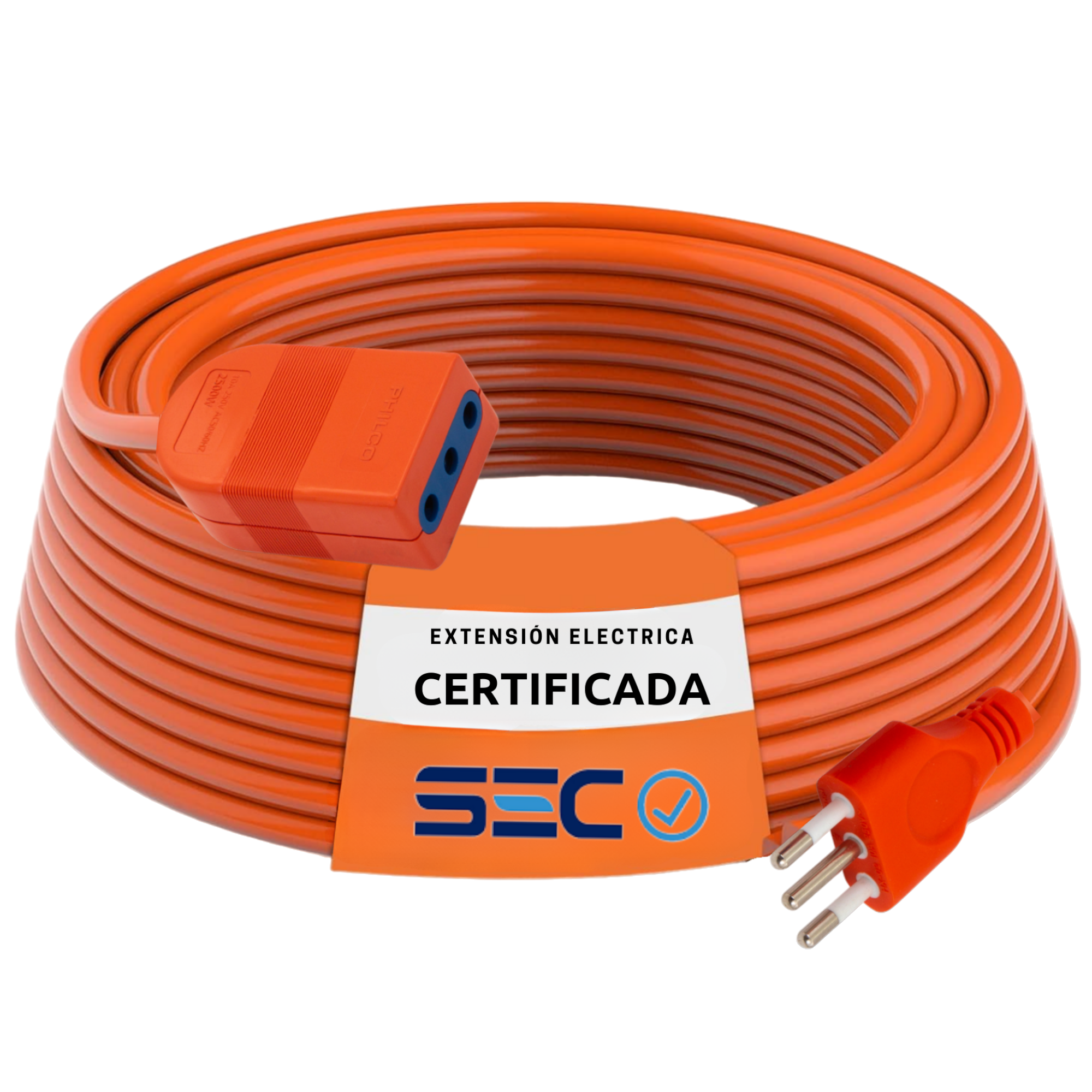 EXTENSIÓN ELÉCTRICA PHILCO XT-49 DE 30 MT 30 METROS SEC XT49/ 2500 W/ 10A NARANJO - 1
