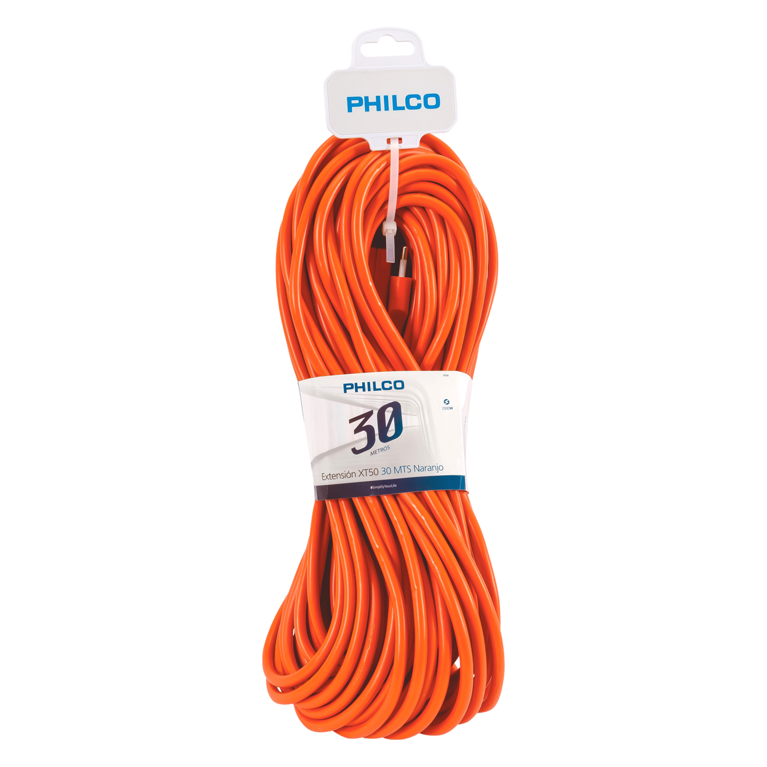 EXTENSIÓN ELÉCTRICA PHILCO XT-49 DE 30 MT 30 METROS SEC XT49/ 2500 W/ 10A NARANJO - 8