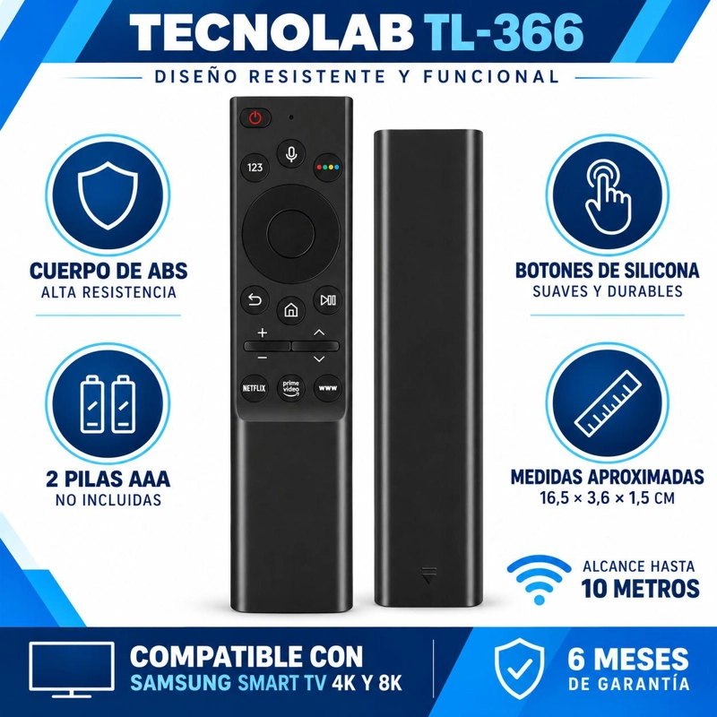 CONTROL REMOTO DBLUE SAMSUNG SMART TV 4K 8K C/MICRÓFONO 366 - 9