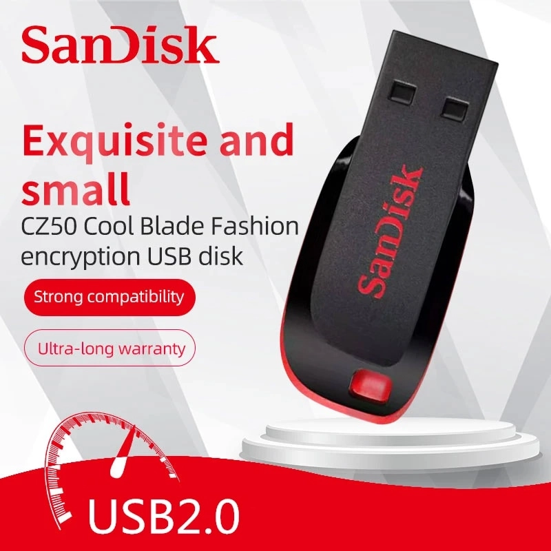 PENDRIVE SANDISK 128 GB CRUZER BLADE USB 2.0 FLASH DRIVE Z50 - 7