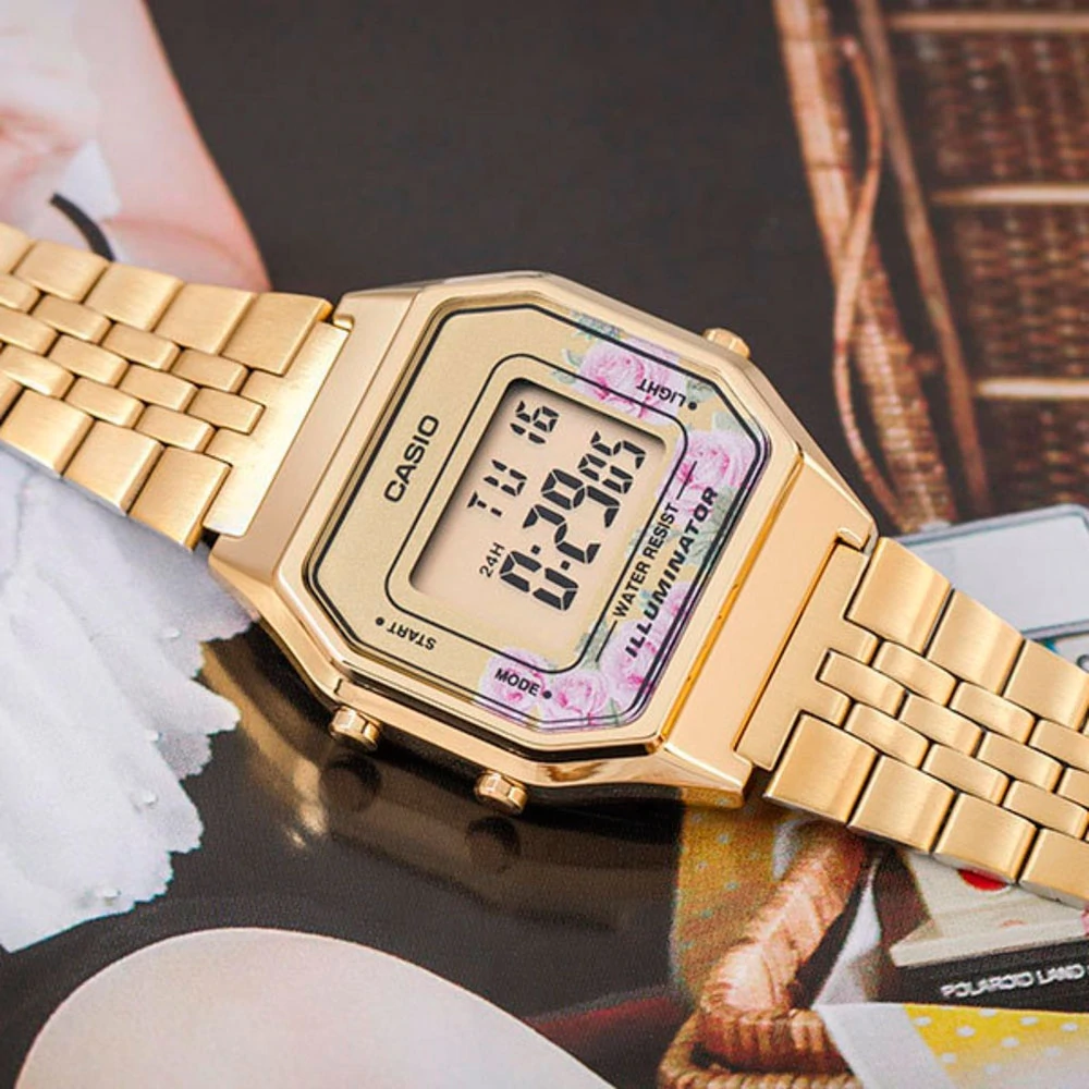 RELOJ CASIO MUJER DIGITAL LA680WGA4CDF GOLD VINTAGE - 6