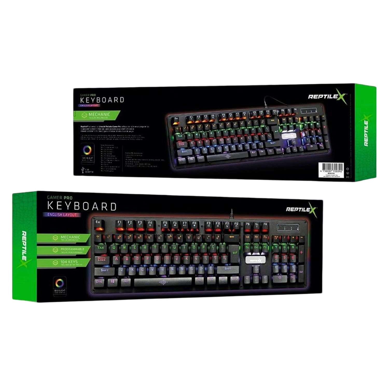 TECLADO PC PS XBOX REPTILEX MECANICO FULL RGB RX-0018 - 3