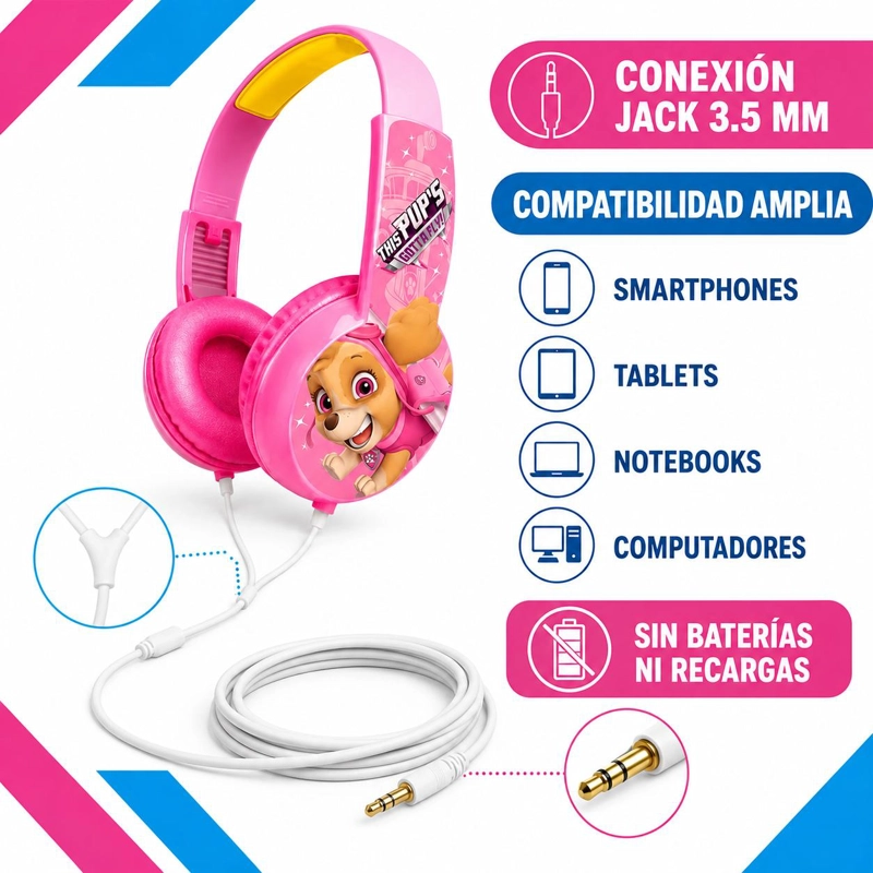 AUDÍFONOS PAW PATROL NIKELODEON SKY HP203371 - 8