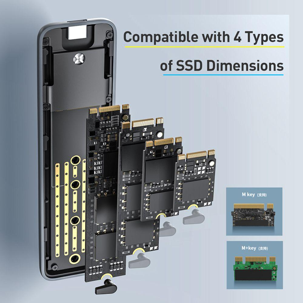 COFRE PROFESIONAL BASEUS DISCOS NVME M.2 SSD USB TYPE-C CAYPH-EOG - 8