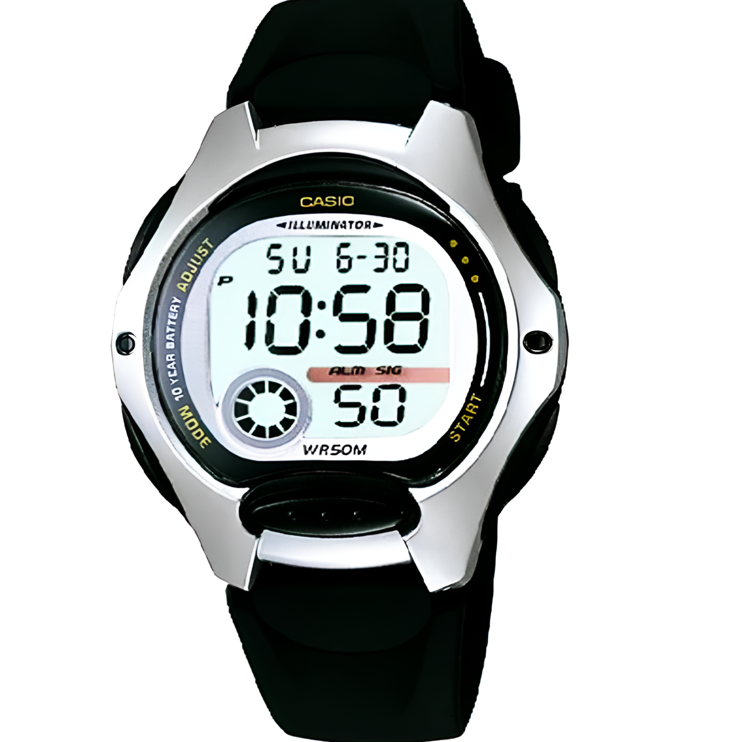 RELOJ CASIO MUJER DIGITAL LW2001AVDF BLACK CLASSIC DIGITAL - 7