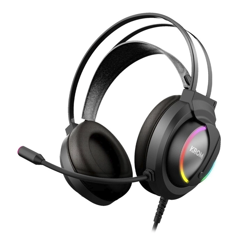AUDÍFONOS GAMER KROM HEADSET KROMKAPPA RGB DUAL CONECTOR JACK 3.5MM - 1
