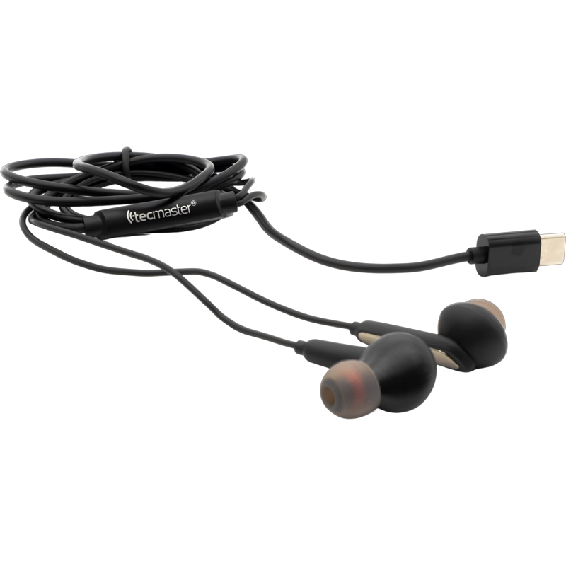 AUDÍFONOS TECMASTER MANOS LIBRES TM-300517 HIFI BK CONECTOR TIPO C - 3